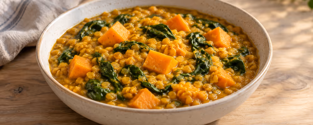 Sweet Potato & Spinach Dal