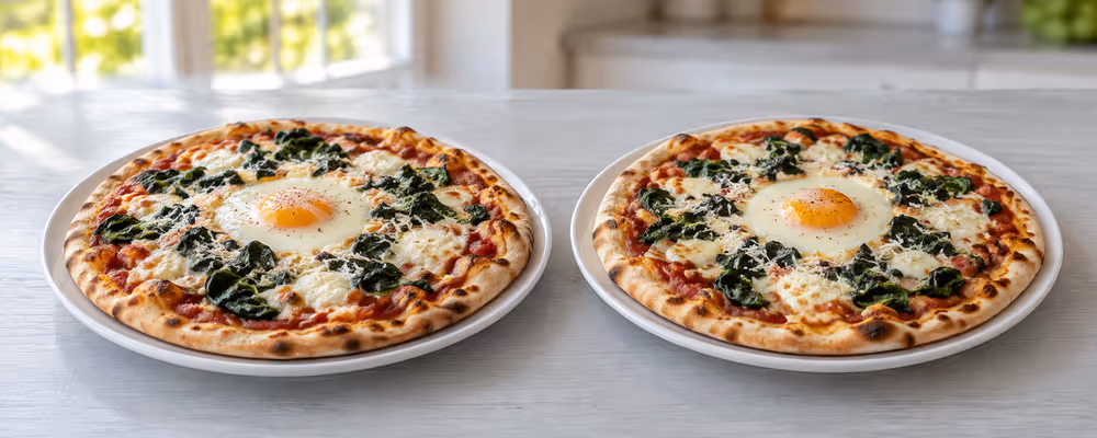 Eggs Florentine Pizzas