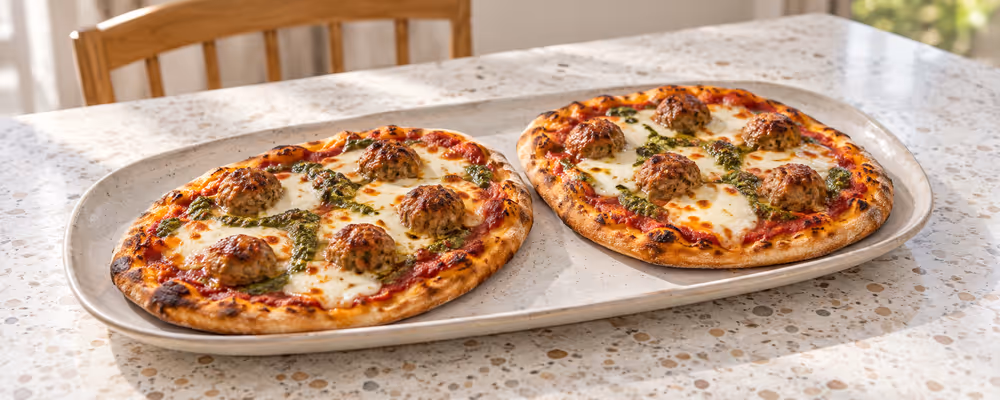 Sausage & Pesto Pizzas