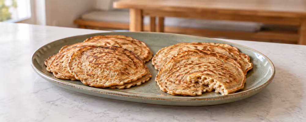 Banana Oatmeal Pancakes
