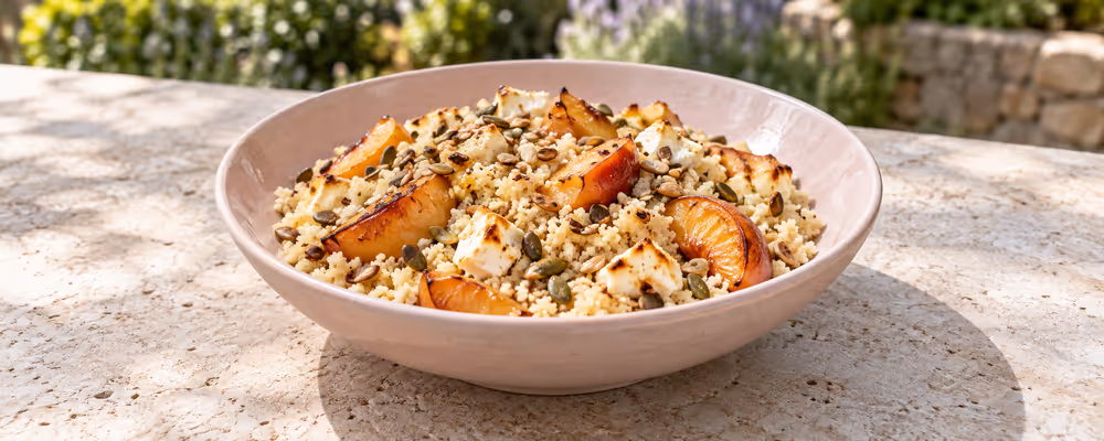 Feta & Peach Couscous