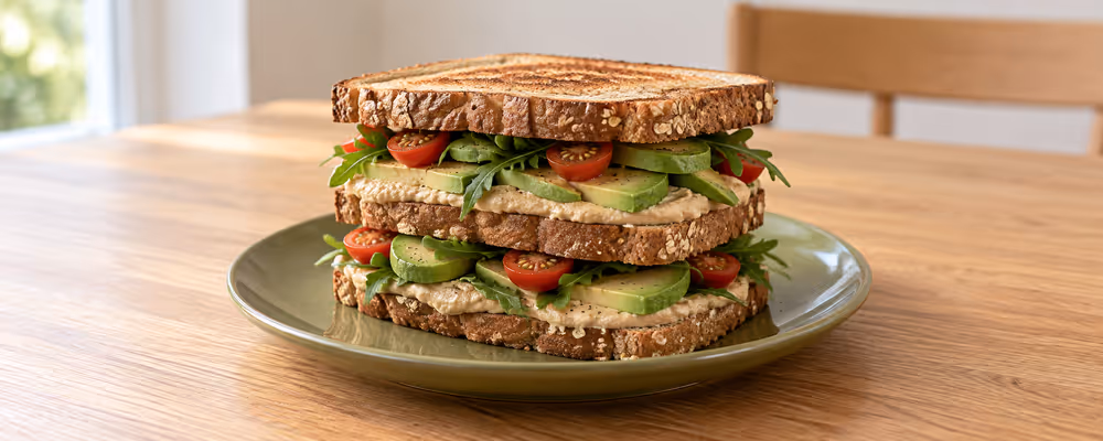 Avocado & Hummus Club Sandwich