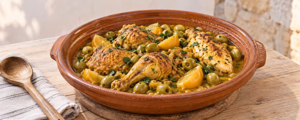 Chicken Tagine with Preserved Lemons & Olives