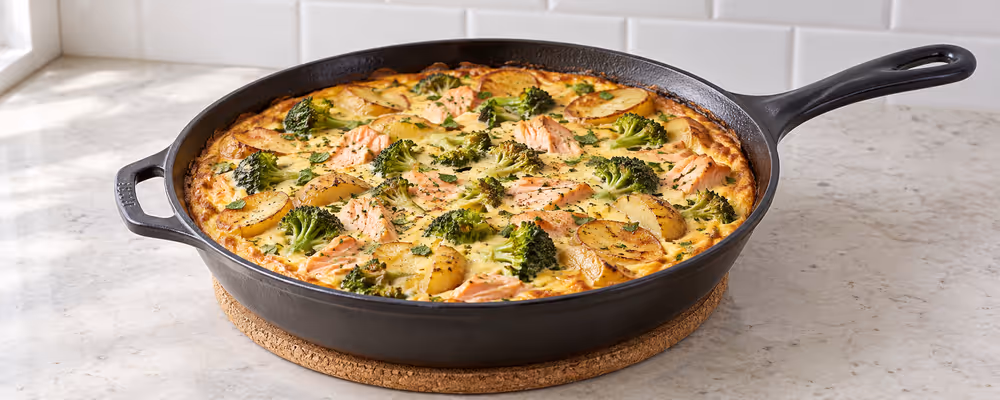 Minty Salmon & Broccoli Frittata