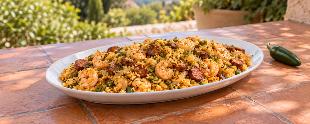 Spicy Shrimp & Chorizo Couscous