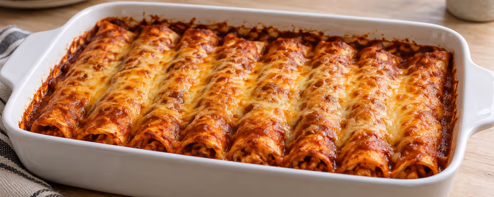 Red Chicken Enchiladas
