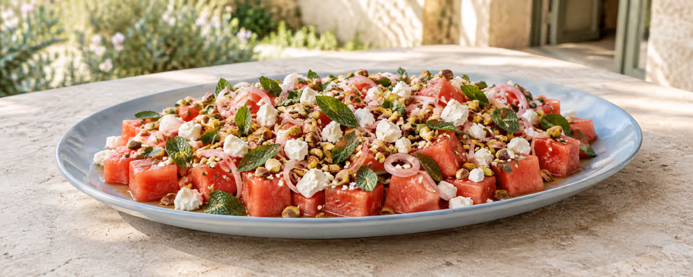 Watermelon, Feta & Mint Salad