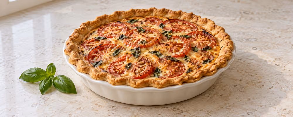 Tomato, Parmesan & Basil Pie