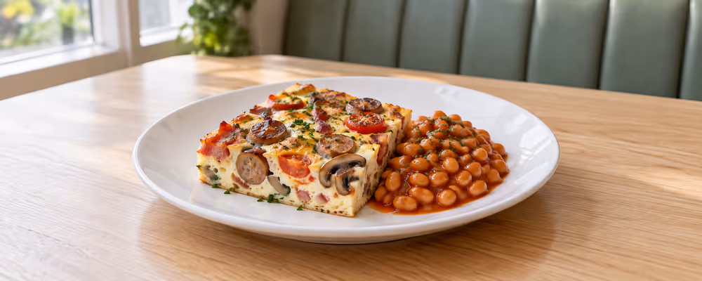 Full English Frittata with Smoky Beans
