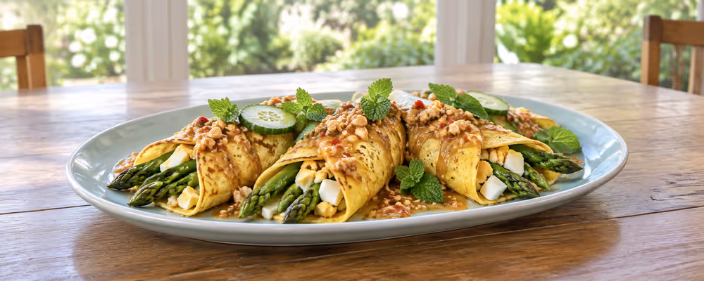 Asparagus Coconut Crêpes