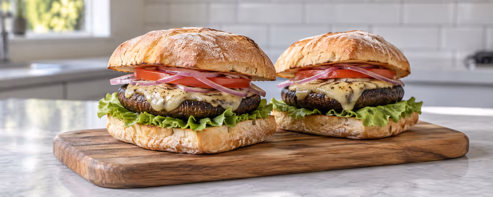 Garlic & Mushroom Burgers