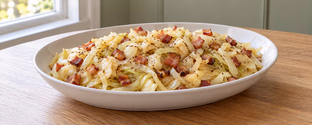 Austrian Warm Cabbage & Bacon Salad