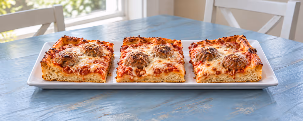 Deep-Dish Meatball Pizza