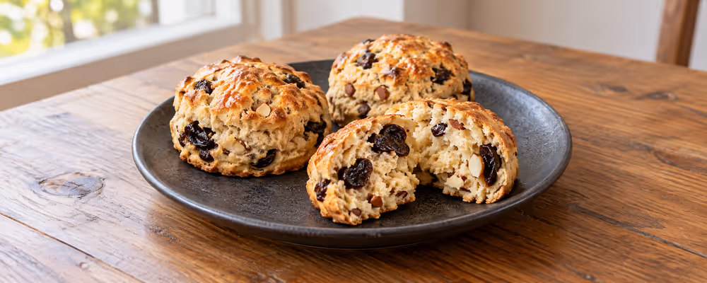 Prune & Almond Scones