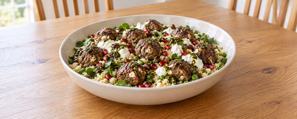 Lamb Meatballs & Watercress Couscous