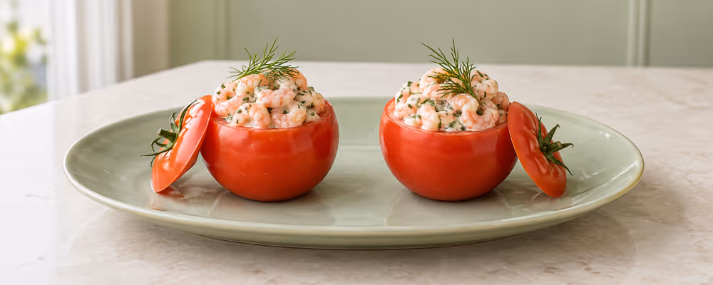 Tomates aux Crevettes