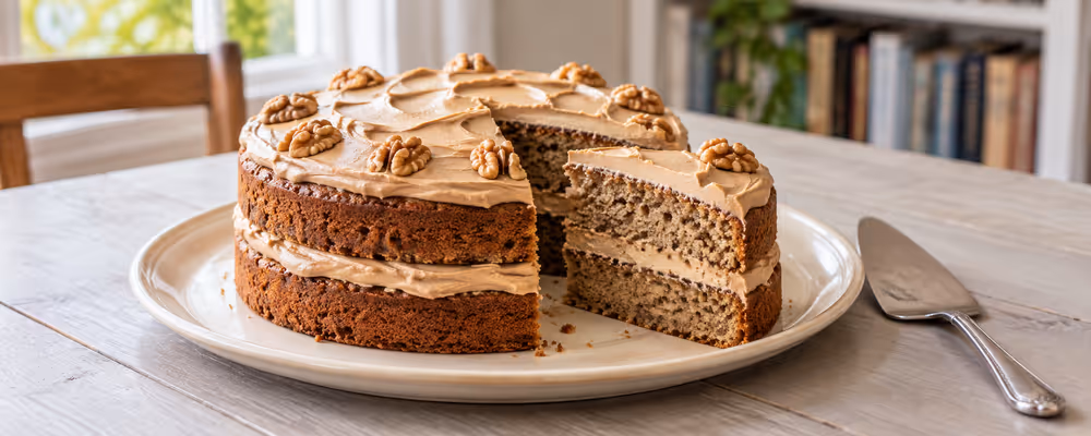 Coffee & Walnut Cake