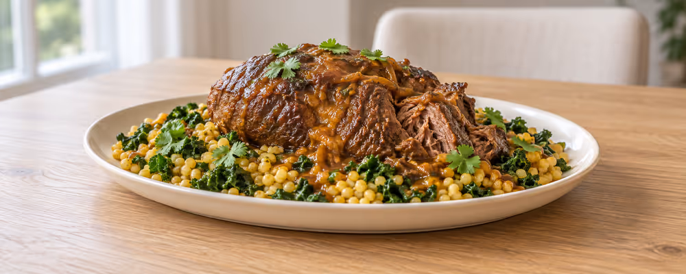 Apricot-Braised Lamb & Pearl Couscous