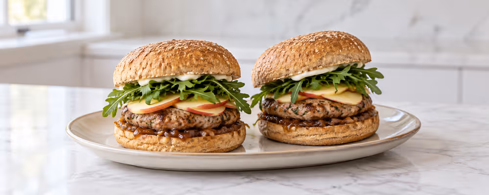 Pork & Apple Burgers