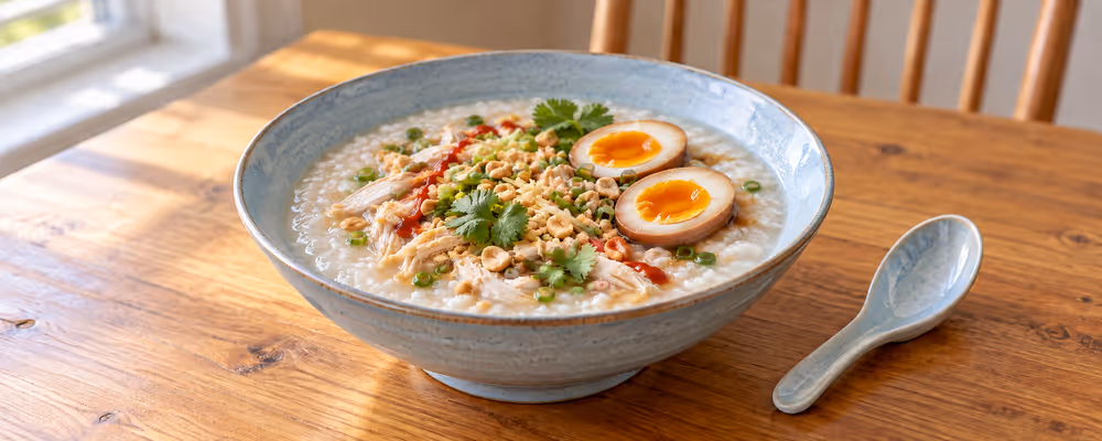 Chicken Congee & Soy Eggs