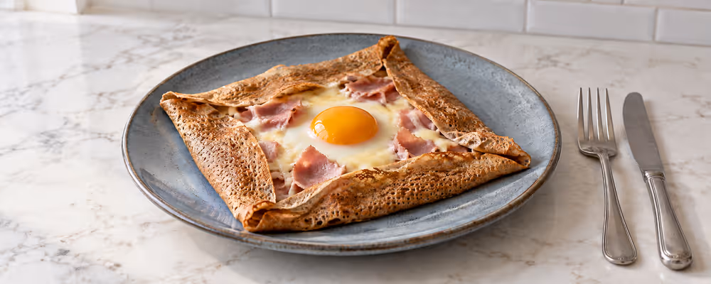 Ham, Egg & Cheese Buckwheat Crêpes