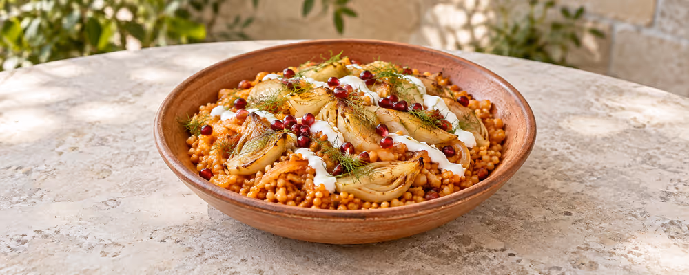 Harissa Fennel Pearl Couscous