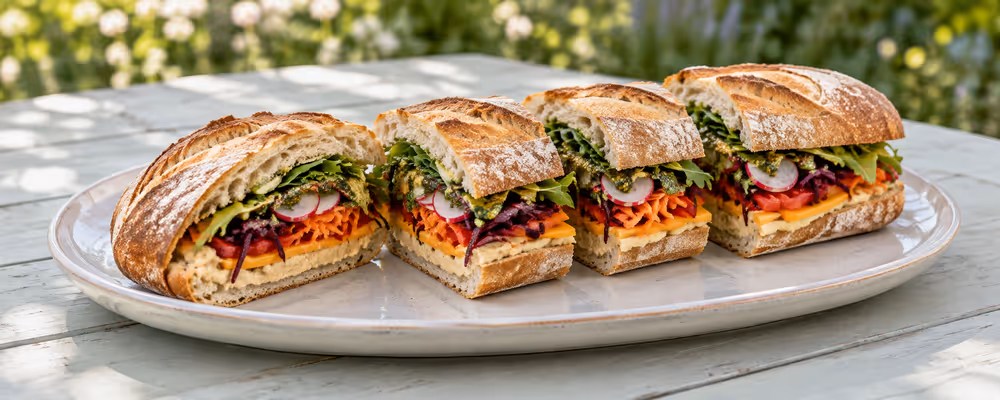 Rainbow Vegetable Baguette