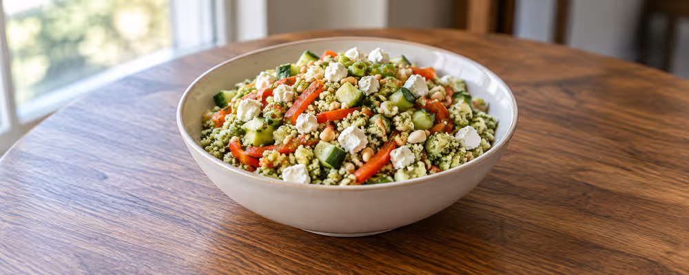 Pesto & Feta Couscous Salad