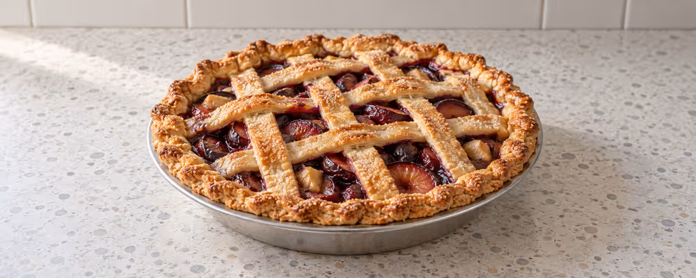 Plum & Marzipan Pie
