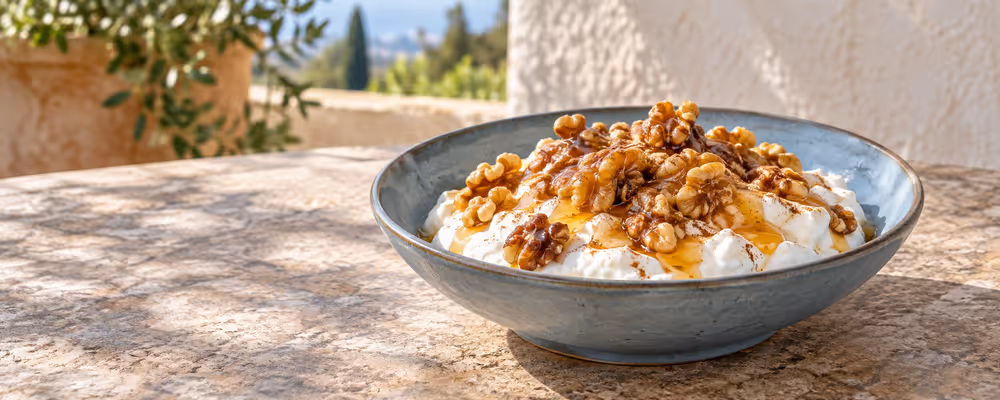 Greek Yogurt with Honey & Walnuts