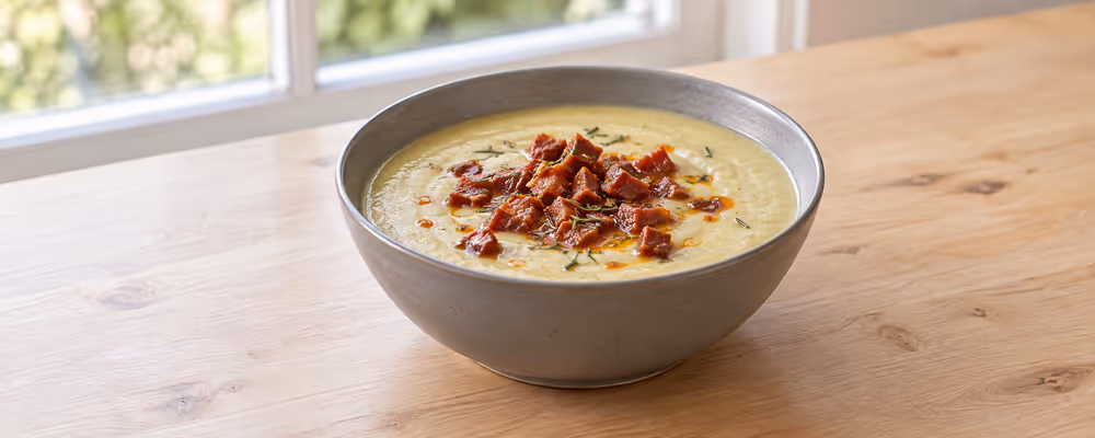Leek, Butter Bean & Chorizo Soup