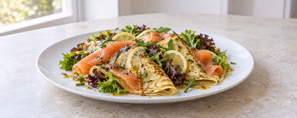 Smoked Salmon & Chive Crêpes