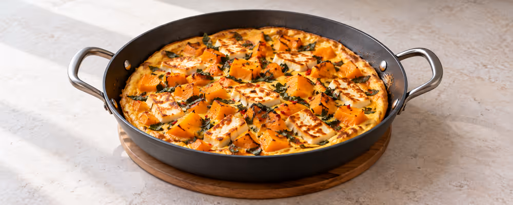 Pumpkin, Halloumi & Chili Omelette