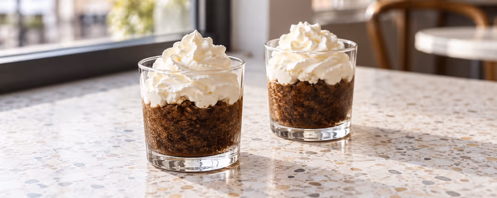 Coffee Granita with Whipped Cream
