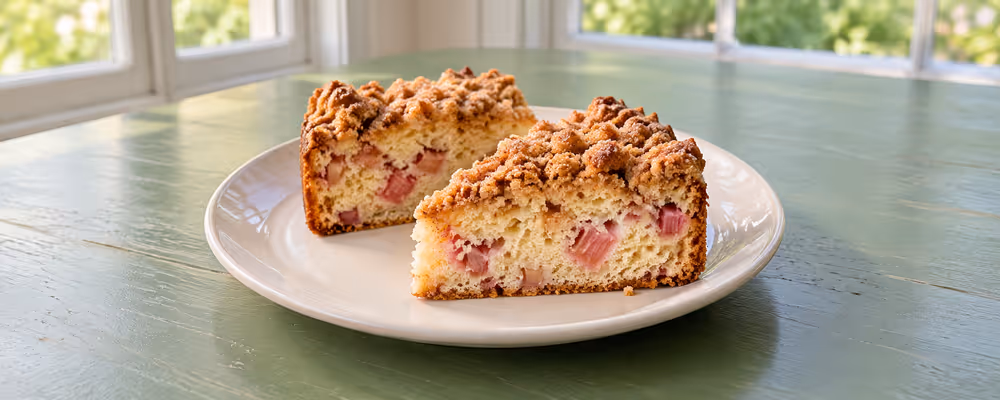 Rhubarb Crumble Cake