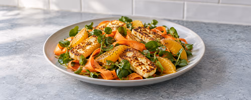 Halloumi, Carrot & Orange Salad