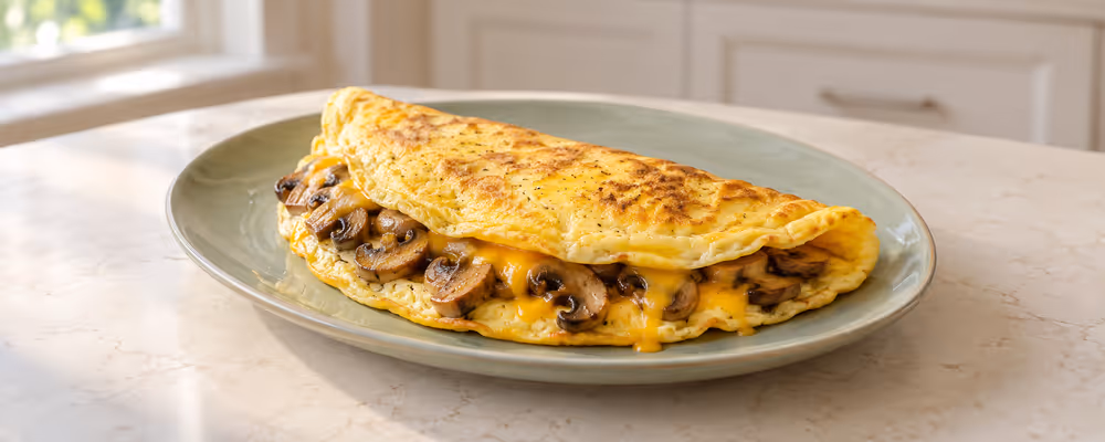 Mushroom & Cheese Omelette