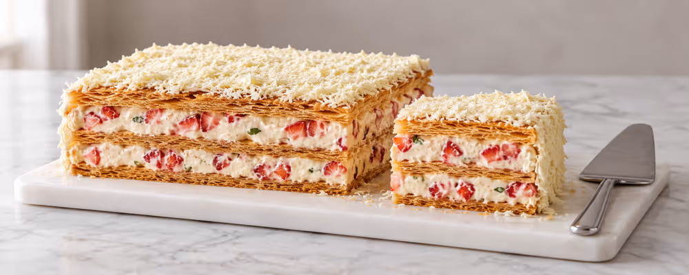 Strawberry & White Chocolate Millefeuille