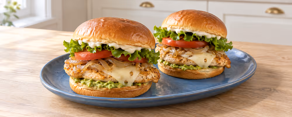 Chicken & Avocado Burgers