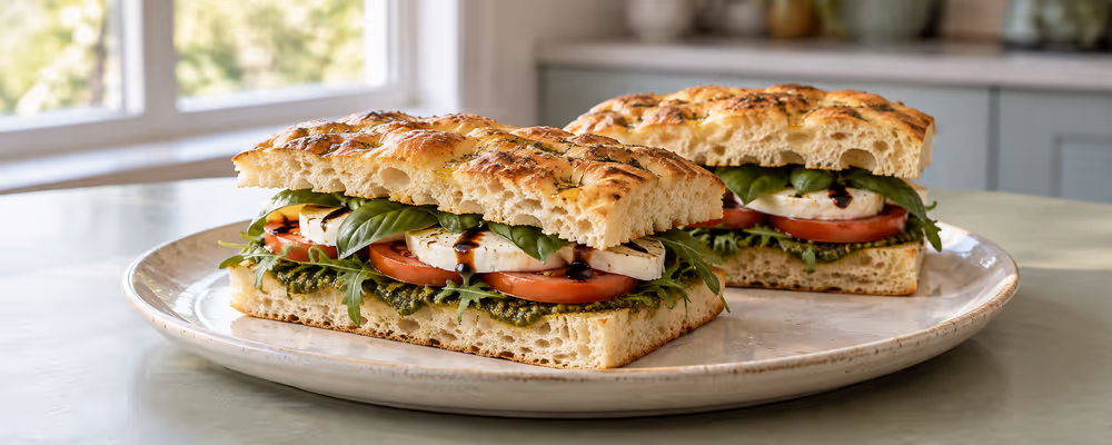 Caprese Focaccia Sandwiches