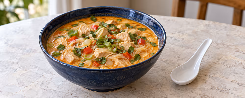 Thai Red Curry Chicken Noodle Soup