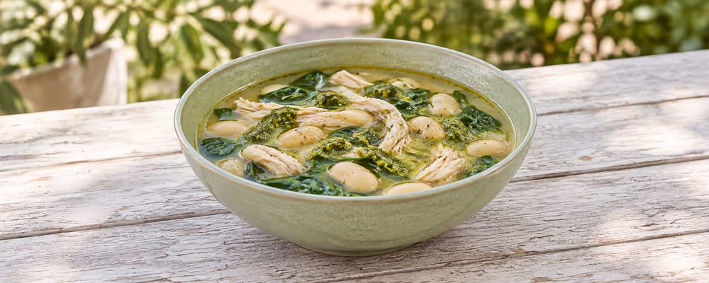 Pesto Chicken Soup