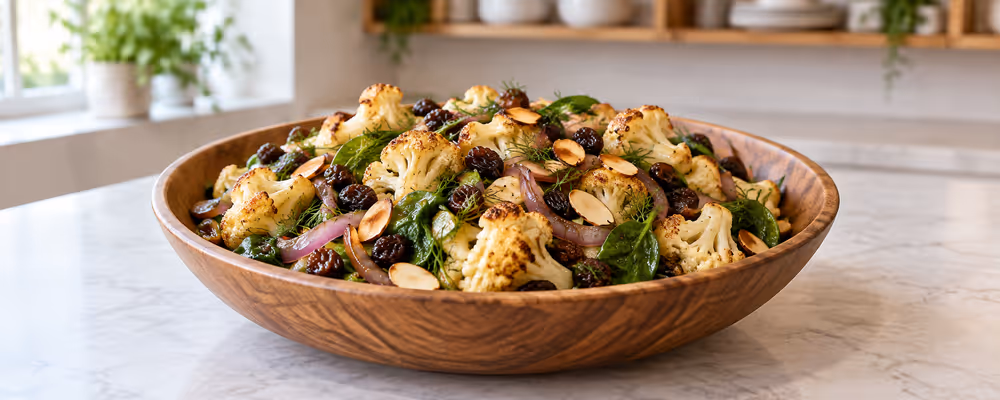 Warm Cauliflower & Raisin Salad