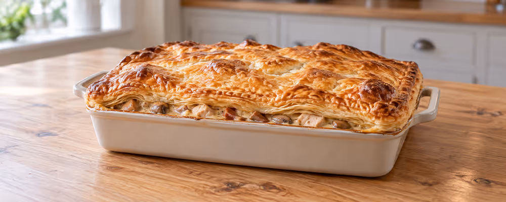 Chicken & Mushroom Puff Pie