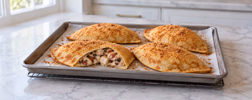 Crispy Chicken & Bacon Crêpes