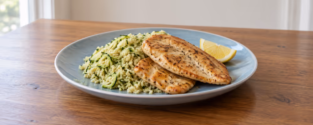 Chicken with Lemon & Zucchini Couscous