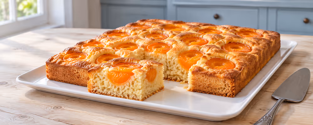 Austrian Apricot Sheet Cake