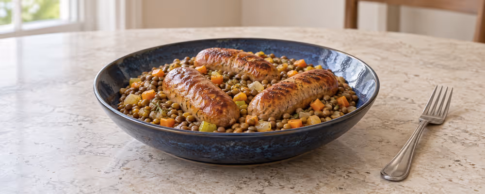 Lentils & Spicy Sausages