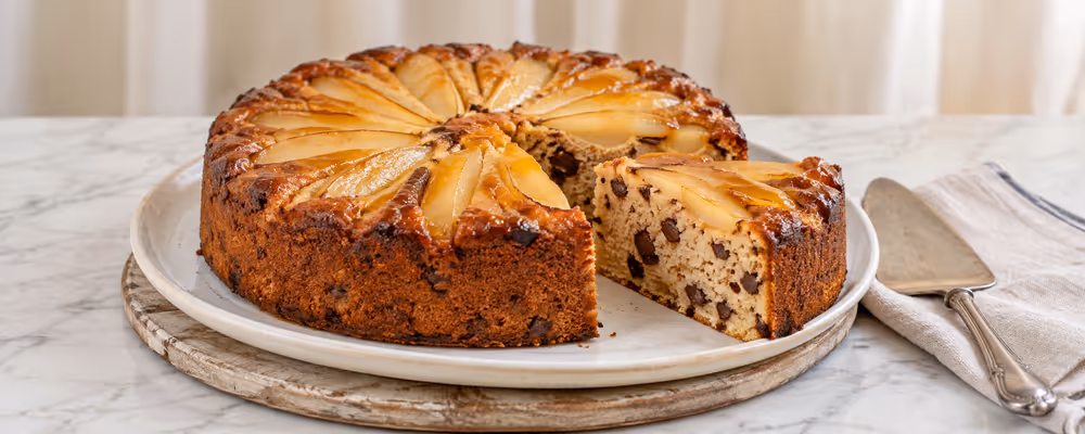 Pear, Hazelnut & Chocolate Cake