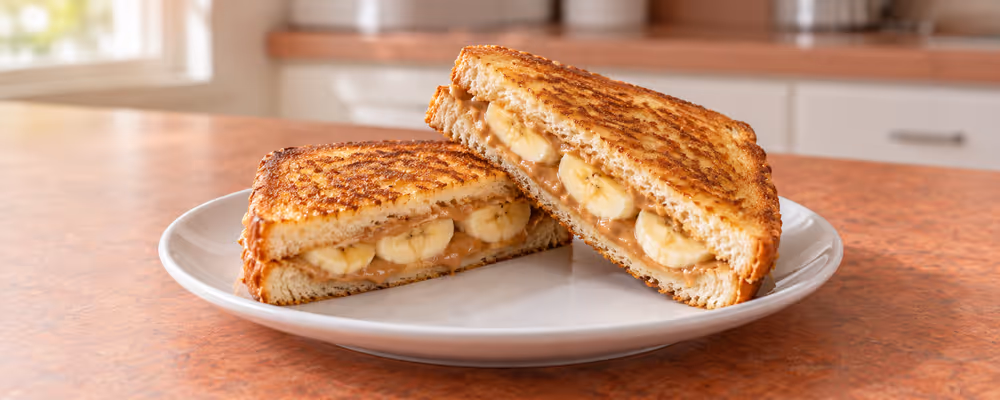 Fried Peanut Butter & Banana Sandwich